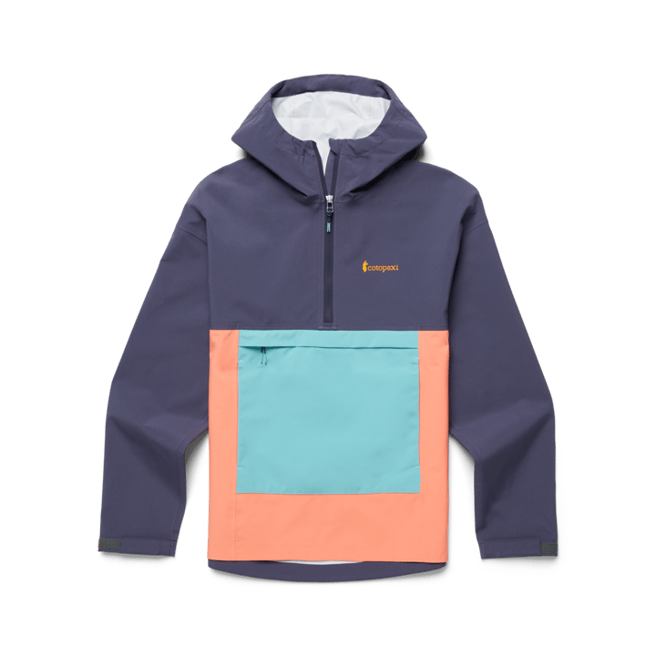 ★SCULPTOR★ Glossy Patterned Anorak Pullover Blue SC23A241B Havana Performance Long Sleeve Top With Quarter Zip | Tribal